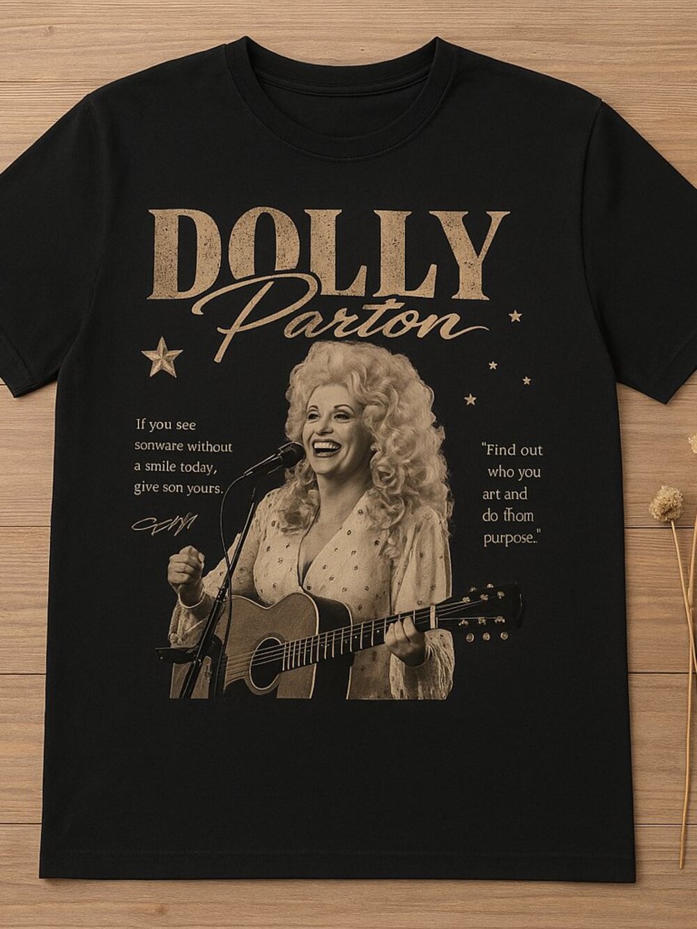 Dolly Parton Graphic Tee | Vintage Country Music T-Shirt | Black Concert Style